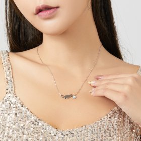 PANDORA Style Opal Cat Necklace - SCN395
