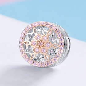 Two Tone Pandora Style Charm, Bicolor The Flower of The Flower - SCC923