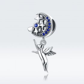 Pandora Style Silver Charm, Flying Cat - SCC1551