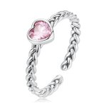 Pandora Style Pink Heart Ring - SCR865