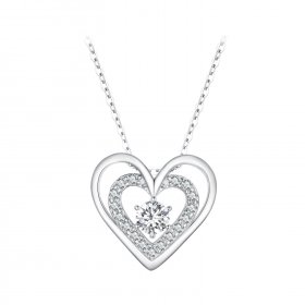 Pandora Style Heart Necklace - BSN342