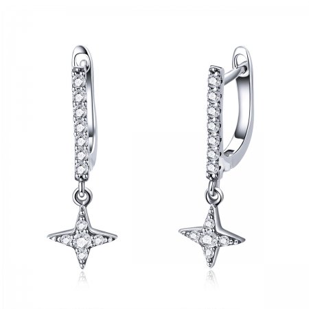 Silver Twinkling Night Hanging Earrings - PANDORA Style - SCE446