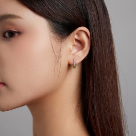 PANDORA Style Square Hoop Earrings - SCE1218-CF