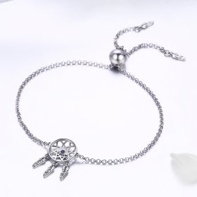 Silver Dreamcatcher Chain Slider Bracelet - PANDORA Style - SCB111