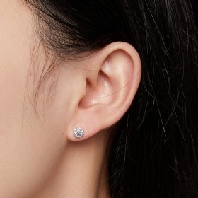 Pandora Style 0.5 Carat Moissanite Hoops Earrings - MSE019-S