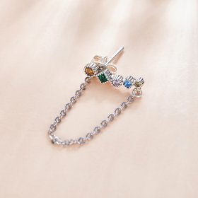 Pandora Style Silver Dangle Earrings, Goddess - SCE1067