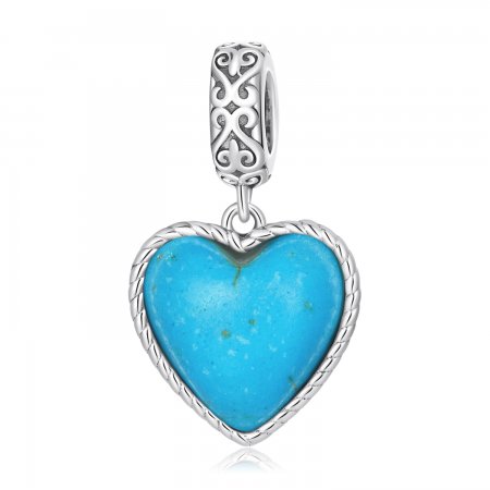 PANDORA Style Love Turquoise Dangle Charm - SCC2227