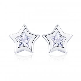 Silver Secret of Stars Stud Earrings - PANDORA Style - SCE437