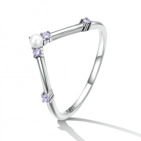 Pandora Style Princess Wishbone Ring - SCR835