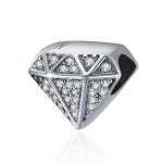 Pandora Style Silver Charm, Diamond Love - SCC397
