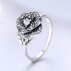 Silver Rose Love Ring - PANDORA Style - SCR382