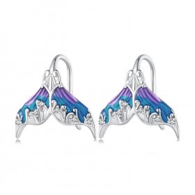 Pandora Style Dreamman Mermaid Tail Stud Earrings - BSE921