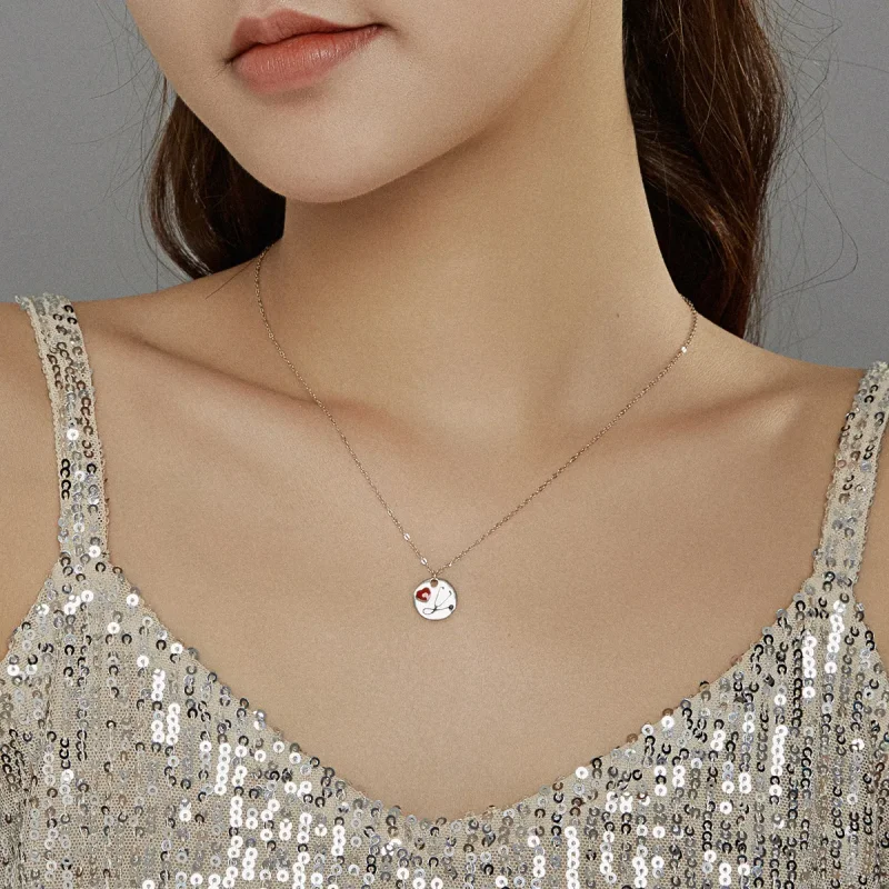 (image for) Angel In White Love Stethoscope Pendant Necklace - PANDORA Style - SCN426 - View 8