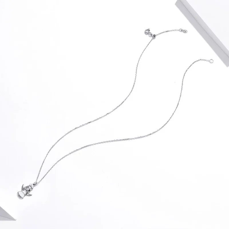 (image for) Angel In White Pendant Necklace - PANDORA Style - SCN425 - View 4