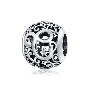(image for) Openwork Flower Letter C Charm - PANDORA Style - SCC1444-C 