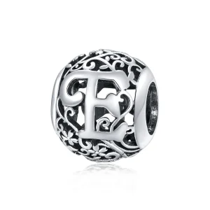 (image for) Openwork Flower Letter E Charm - PANDORA Style - SCC1444-E 