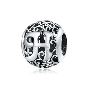 (image for) Openwork Flower Letter H Charm - PANDORA Style - SCC1444-H 