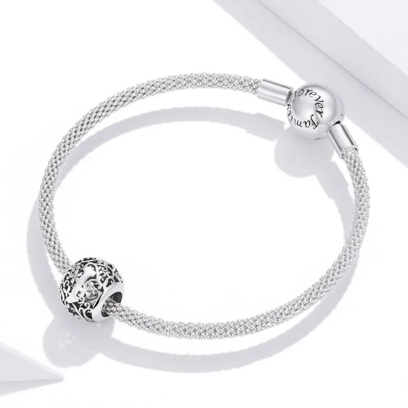 (image for) Openwork Flower Letter I Charm - PANDORA Style - SCC1444-I - View 3