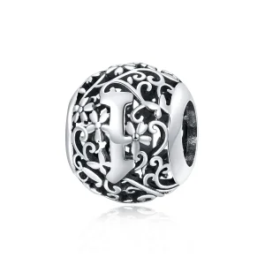 (image for) Openwork Flower Letter I Charm - PANDORA Style - SCC1444-I 