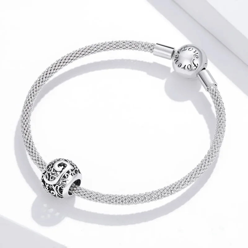(image for) Openwork Flower Letter J Charm - PANDORA Style - SCC1444-J - View 3