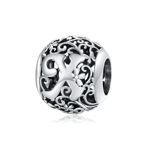(image for) Openwork Flower Letter X Charm - PANDORA Style - SCC1444-X 