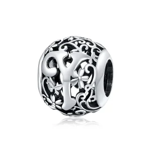 (image for) Openwork Flower Letter Y Charm - PANDORA Style - SCC1444-Y 