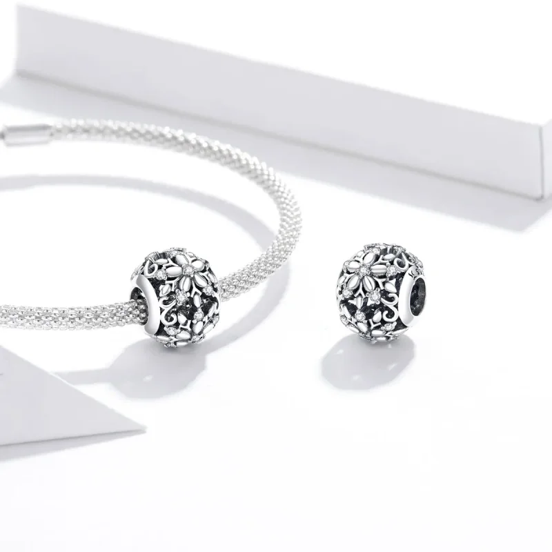 (image for) Openwork Snowflakes Charm - PANDORA Style - SCC1651 - View 4