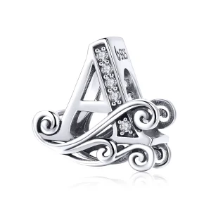 (image for) PANDORA Style Sparkling Pavé Flower Letter A Charm - BSC030-A