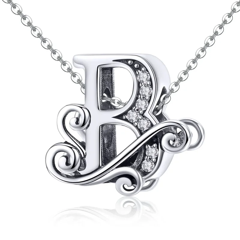 (image for) PANDORA Style Sparkling Pavé Flower Letter B Charm - BSC030-B - View 2