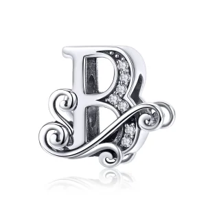 (image for) PANDORA Style Sparkling Pavé Flower Letter B Charm - BSC030-B