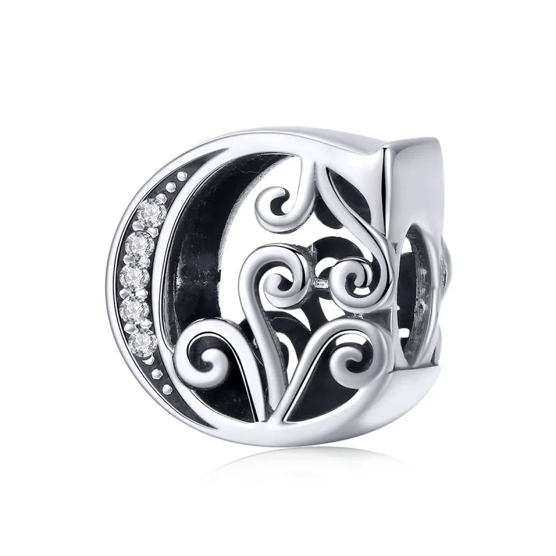 (image for) PANDORA Style Sparkling Pavé Flower Letter C Charm - BSC030-C - Product Image