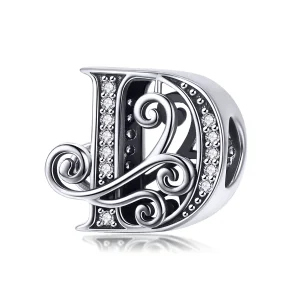 (image for) PANDORA Style Sparkling Pavé Flower Letter D Charm - BSC030-D
