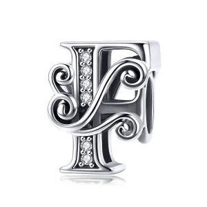 (image for) PANDORA Style Sparkling Pavé Flower Letter F Charm - BSC030-F