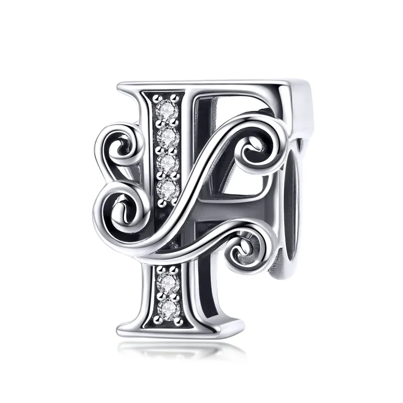 (image for) PANDORA Style Sparkling Pavé Flower Letter F Charm - BSC030-F - Product Image
