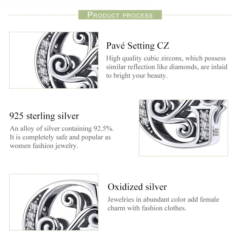 (image for) PANDORA Style Sparkling Pavé Flower Letter G Charm - BSC030-G - View 6