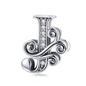 (image for) PANDORA Style Sparkling Pavé Flower Letter J Charm - BSC030-J