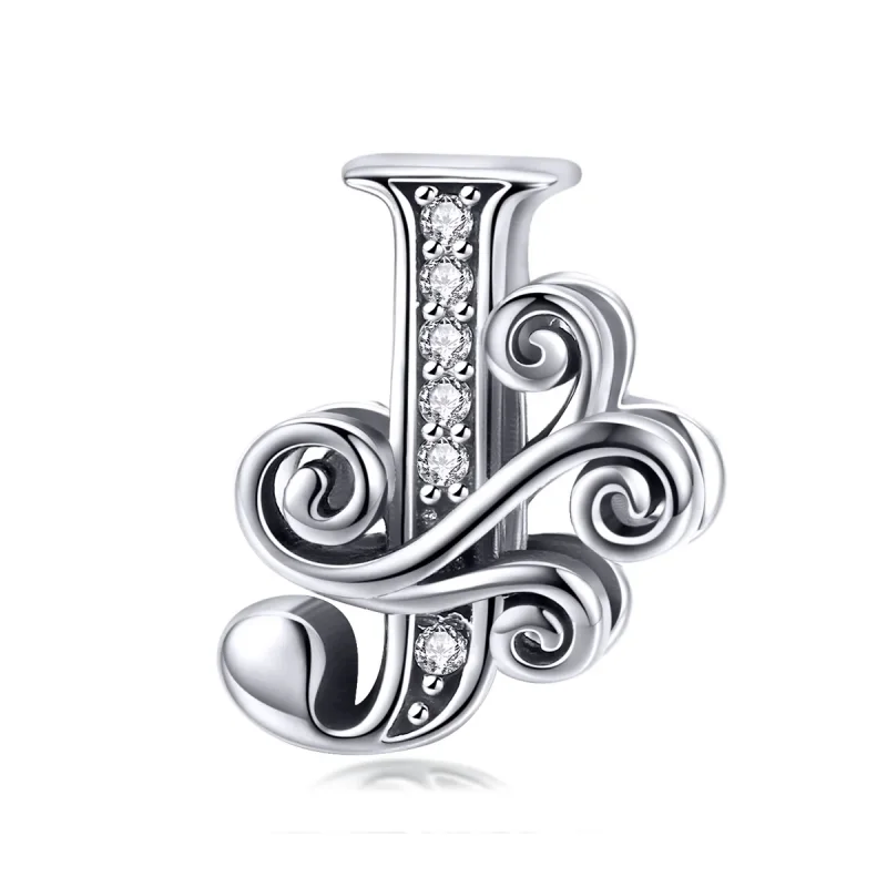 (image for) PANDORA Style Sparkling Pavé Flower Letter J Charm - BSC030-J - Product Image