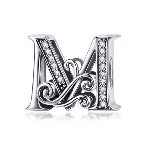 (image for) PANDORA Style Sparkling Pavé Flower Letter M Charm - BSC030-M