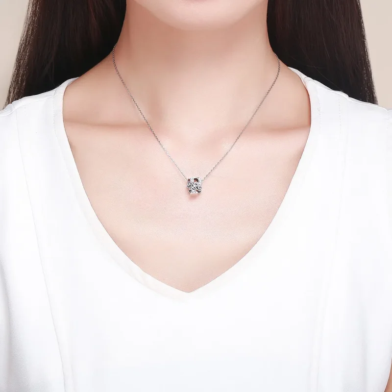 (image for) PANDORA Style Sparkling Pavé Flower Letter P Charm - BSC030-P - View 5