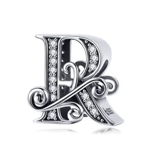 (image for) PANDORA Style Sparkling Pavé Flower Letter R Charm - BSC030-R