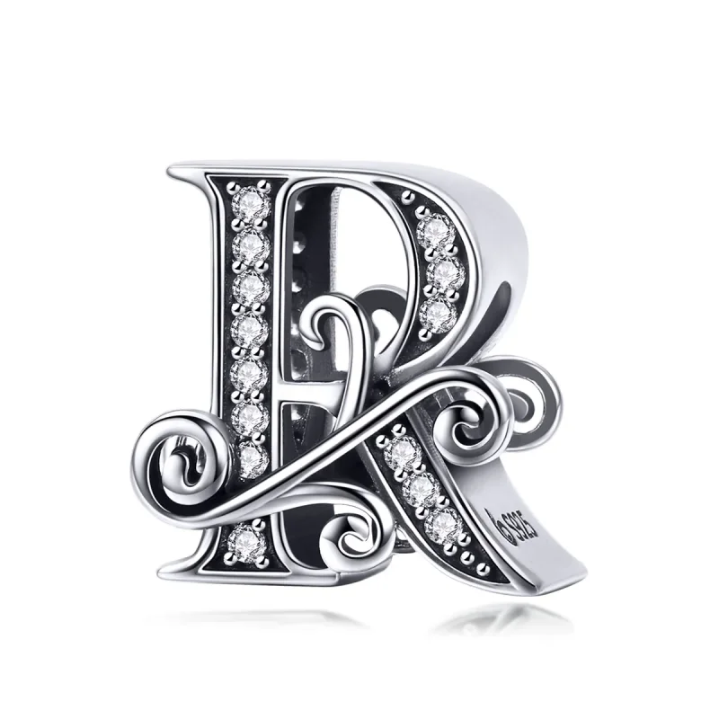 (image for) PANDORA Style Sparkling Pavé Flower Letter R Charm - BSC030-R - Product Image