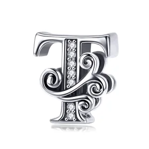 (image for) PANDORA Style Sparkling Pavé Flower Letter T Charm - BSC030-T