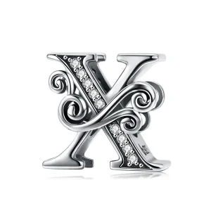(image for) PANDORA Style Sparkling Pavé Flower Letter X Charm - BSC030-X