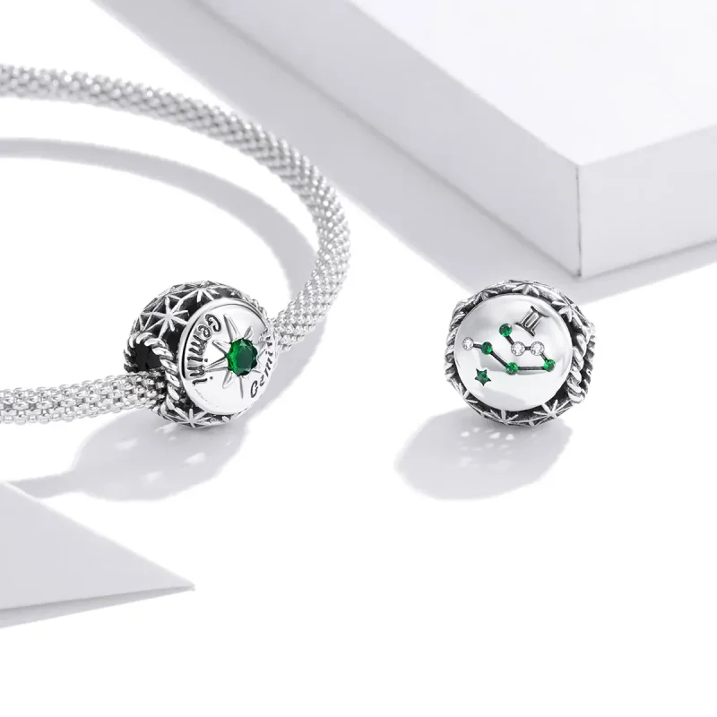 (image for) Shining Gemini Charm - PANDORA Style - SCC1725-7 - View 3