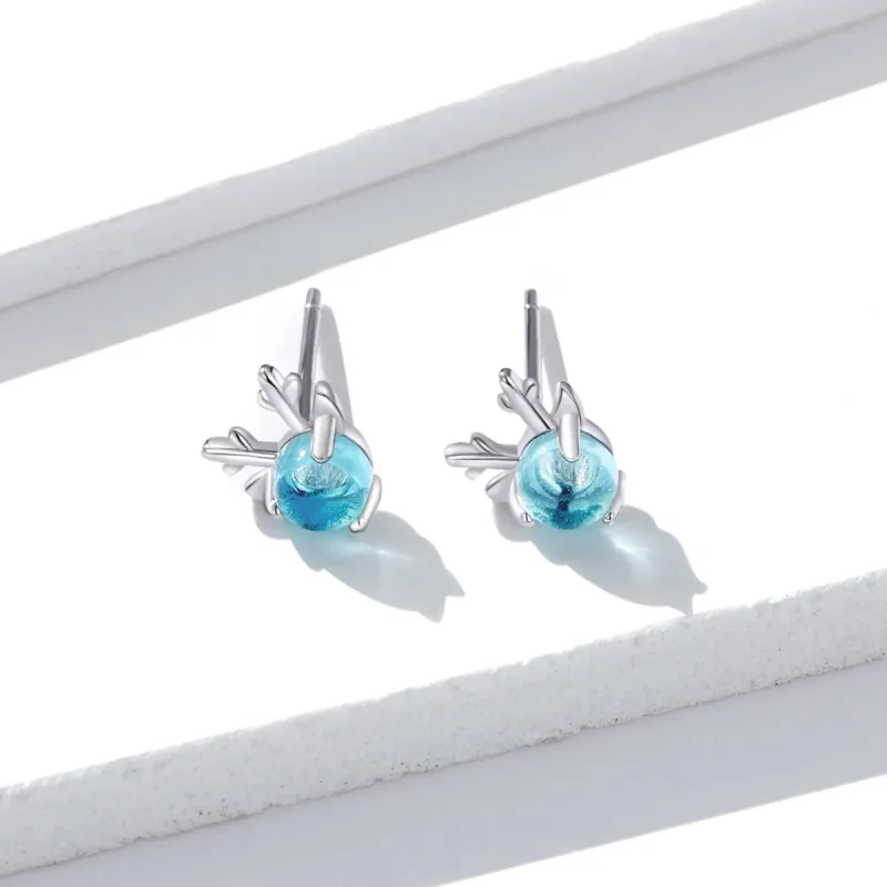 (image for) PANDORA Style Antlers Stud Earrings - BSE210 - View 2