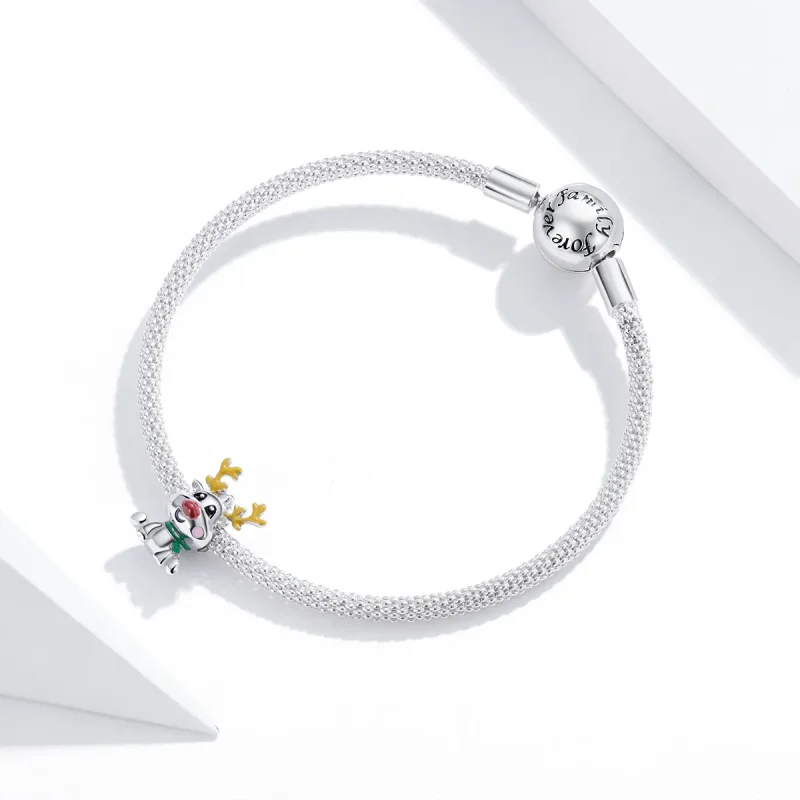 (image for) PANDORA Style Christmas Reindeer Charm - BSC375 - View 3
