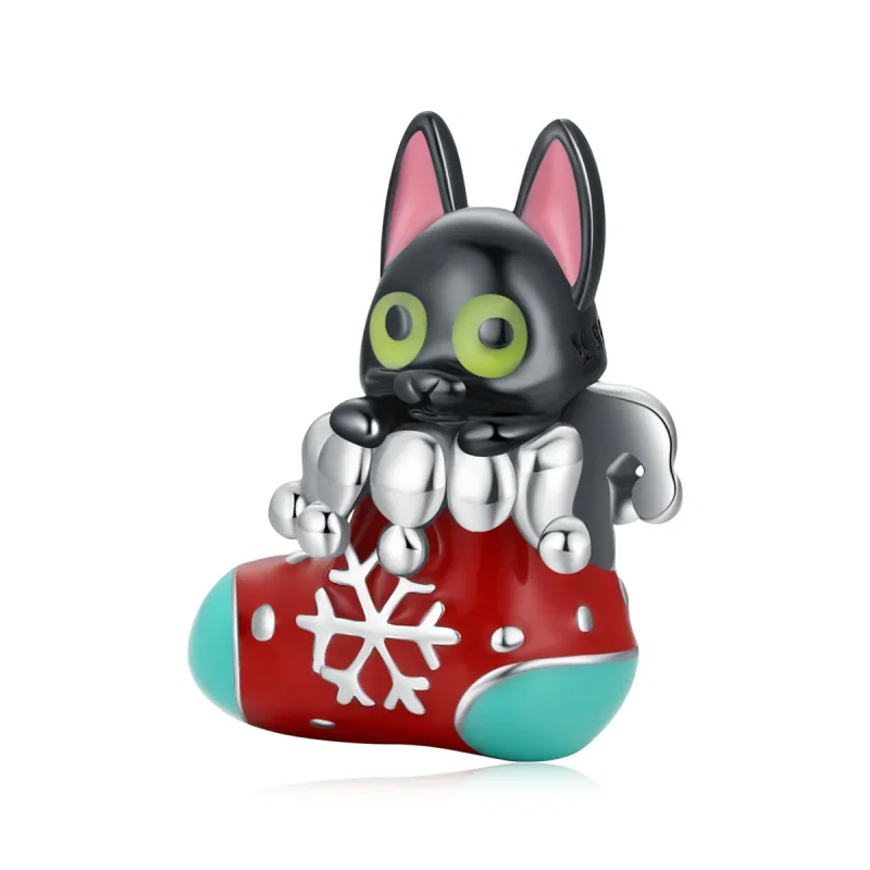 (image for) PANDORA Style Christmas Stockings Kitten Charm - SCC2036 - Product Image