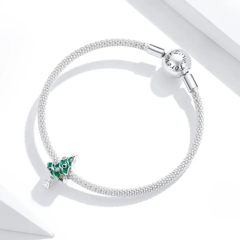 (image for) PANDORA Style Colorful Christmas Tree Charm - BSC374 - View 3