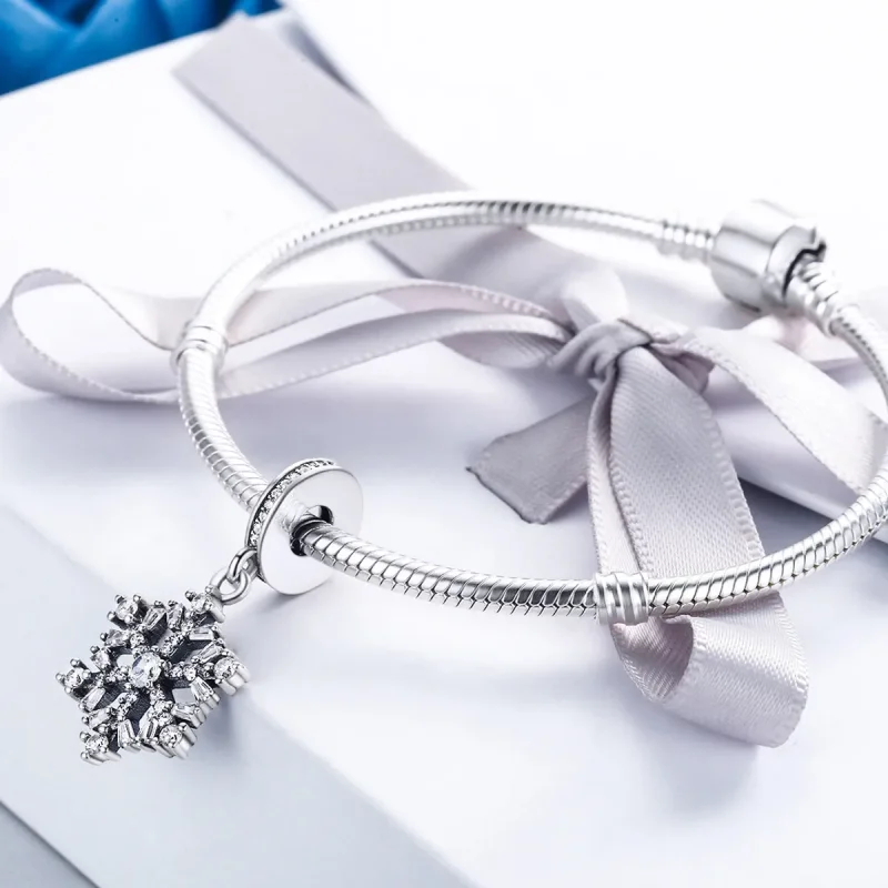 (image for) PANDORA Style Crystal Snowflakes Dangle Charm - SCC266 - View 5