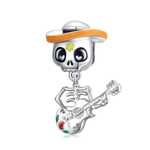 (image for) PANDORA Style Guitar Skull Man Charm - BSC327